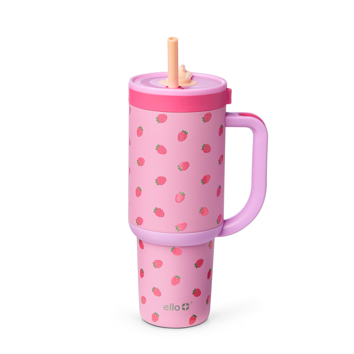 Ello Oasis 30oz Insulated Stainless Steel Tumbler with Straw, Daisies