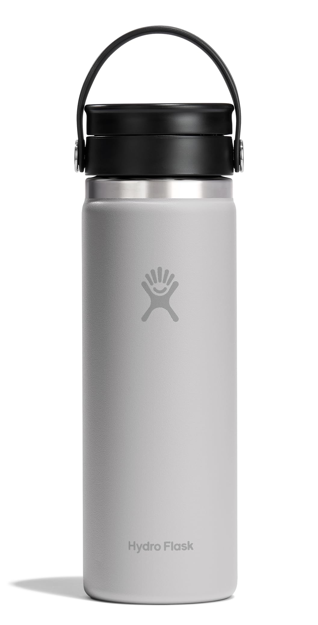 Hydro Flask Water Bottle - Insulated Stainless Steel - Wide Mouth Flex Sip Lid, Non Spill, Leakproof and Refillable in 16 Oz White