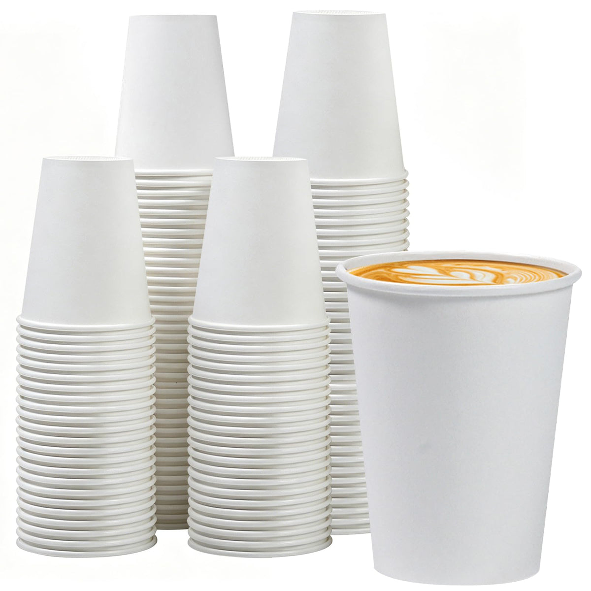 Lamosi 300 Pack Paper Cups 8 oz, Disposable Coffee Cups, Paper Coffee Cups