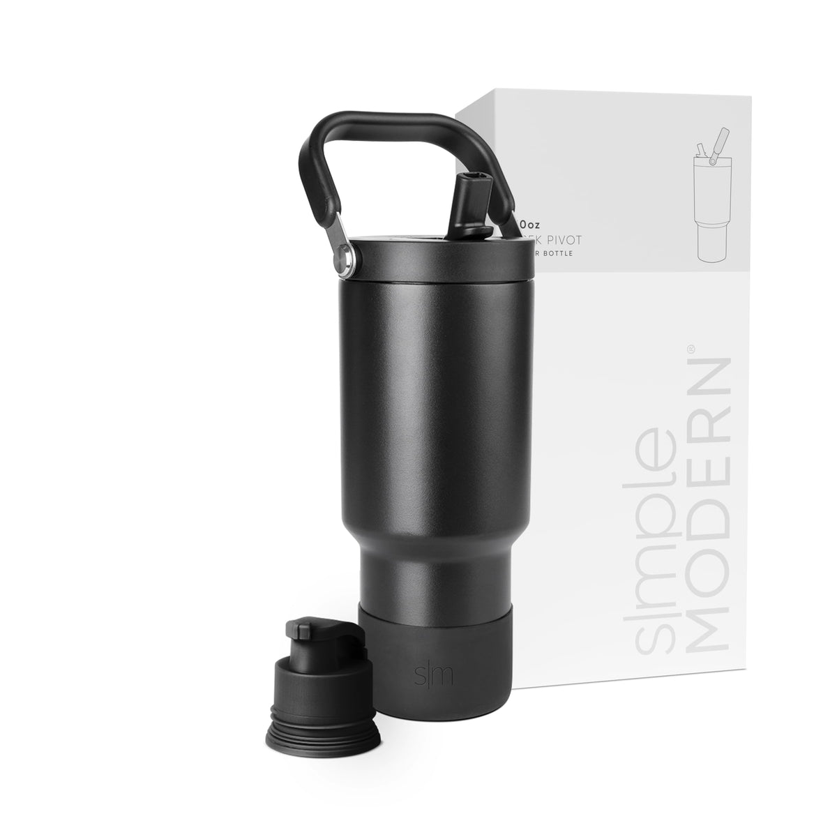 Simple Modern Tumbler with Handle, Water Jug | 40oz | Gray