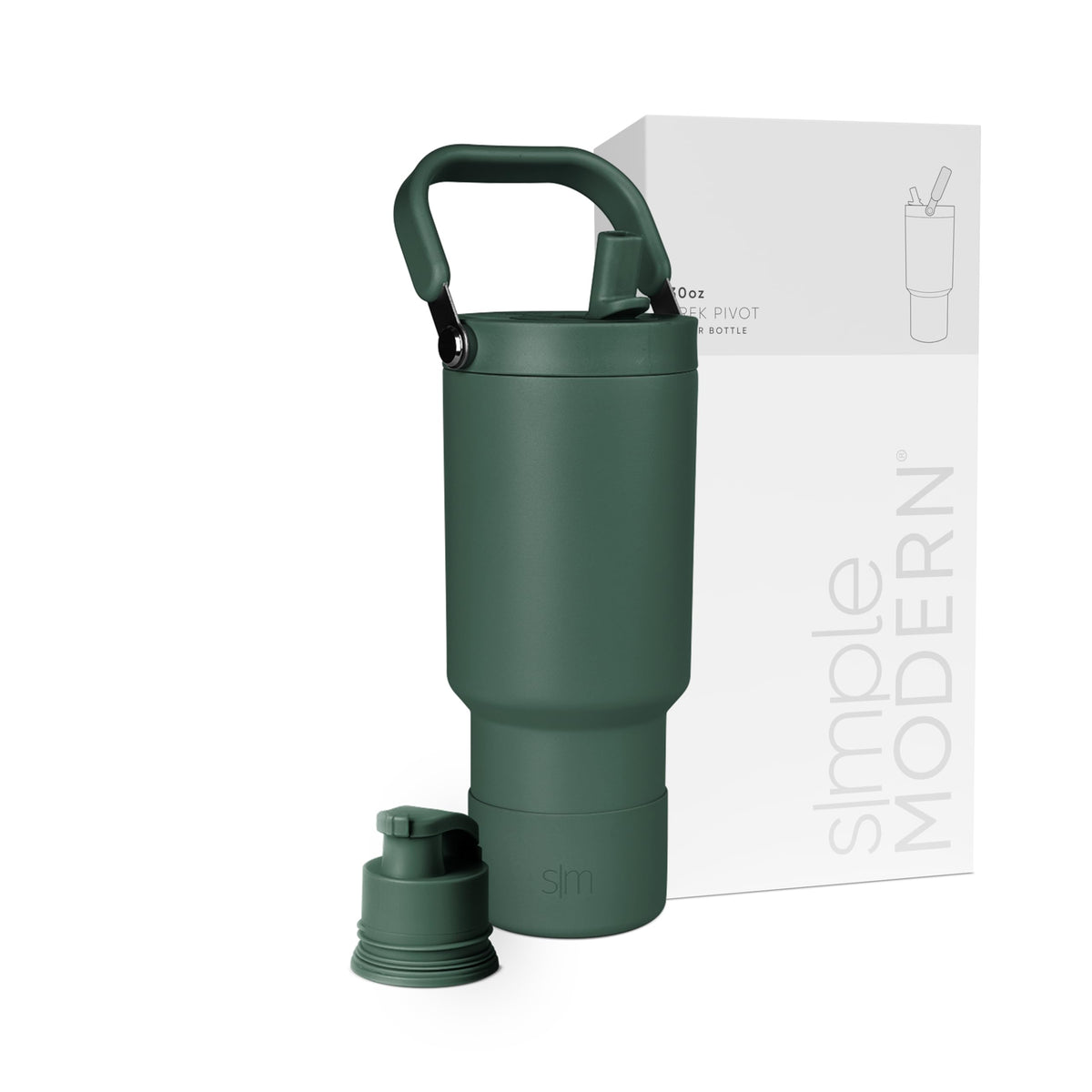 Simple Modern Tumbler with Handle, Water Jug | 40oz | Gray