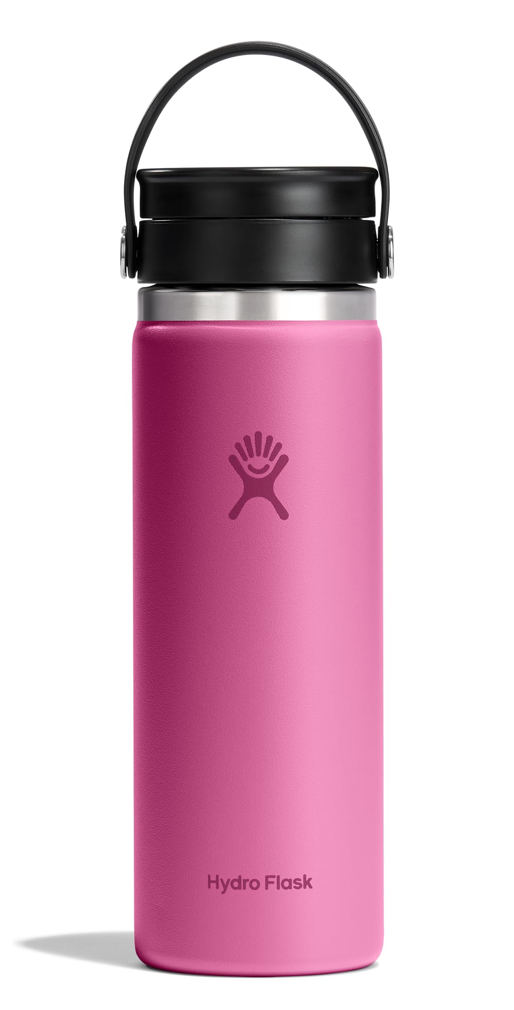Hydro Flask Water Bottle - Insulated Stainless Steel - Wide Mouth Flex Sip Lid, Non Spill, Leakproof and Refillable in 16 Oz White