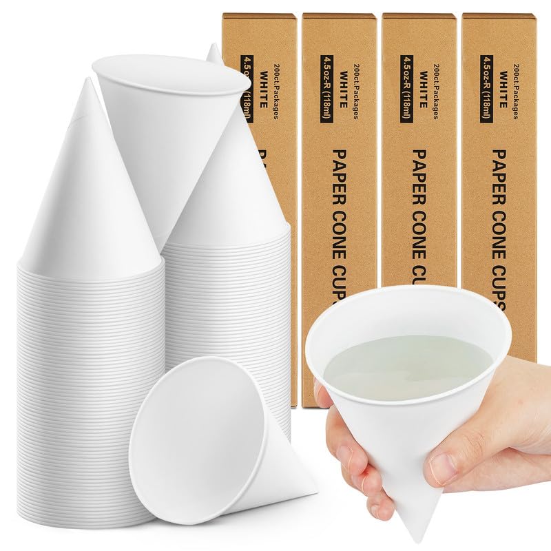Roshtia Paper Cone Water Cups for Water Cooler Dispenser, 4 oz