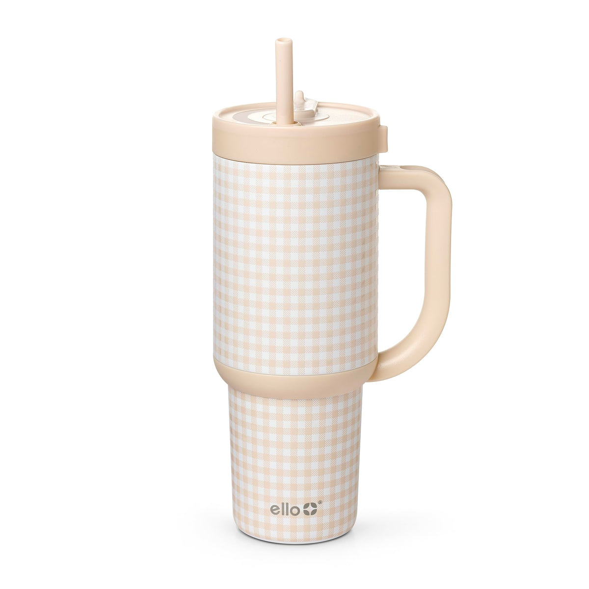 Ello Oasis 30oz Insulated Stainless Steel Tumbler with Straw, Daisies