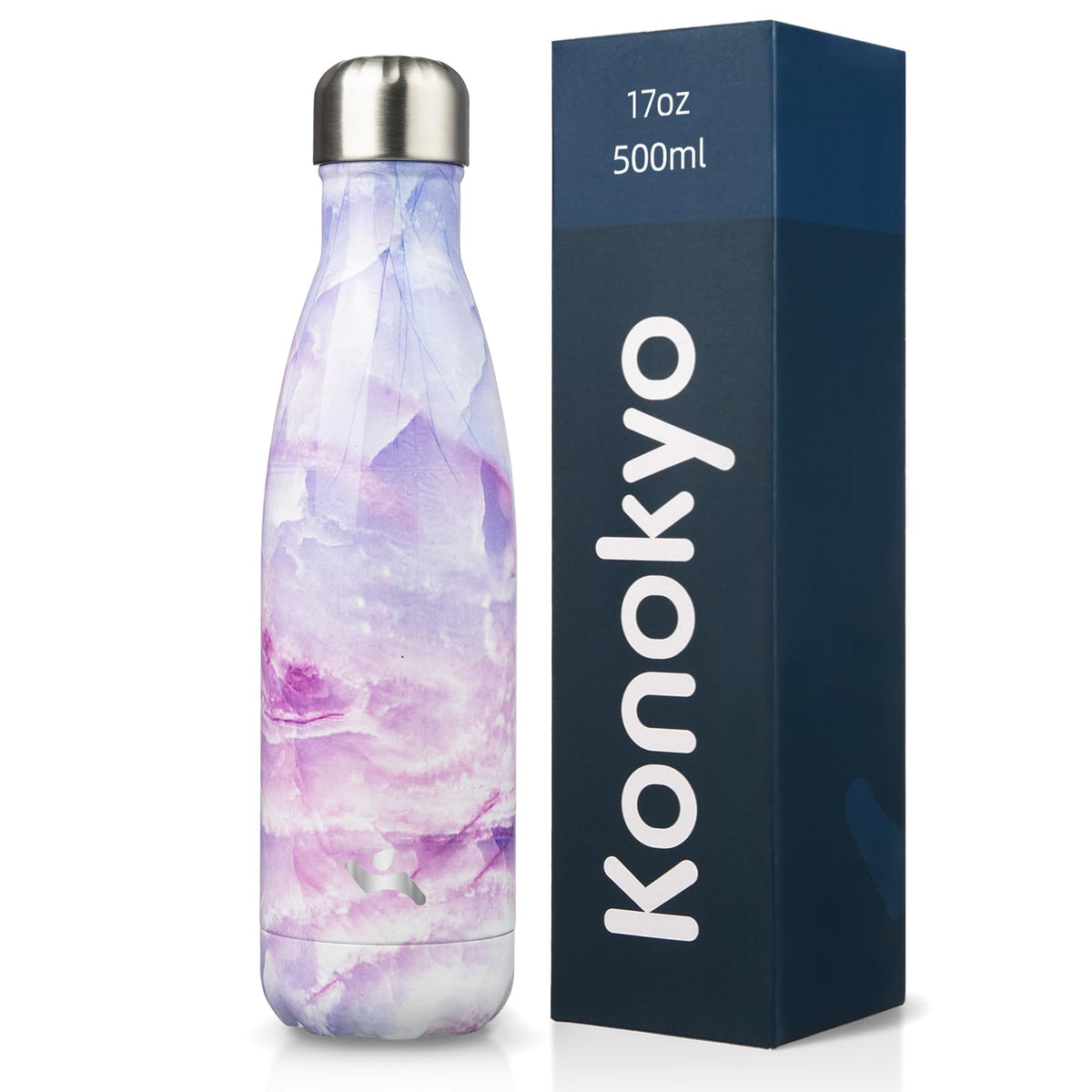Konokyo 25 oz Insulated Stainless Steel Water Bottle, Blue