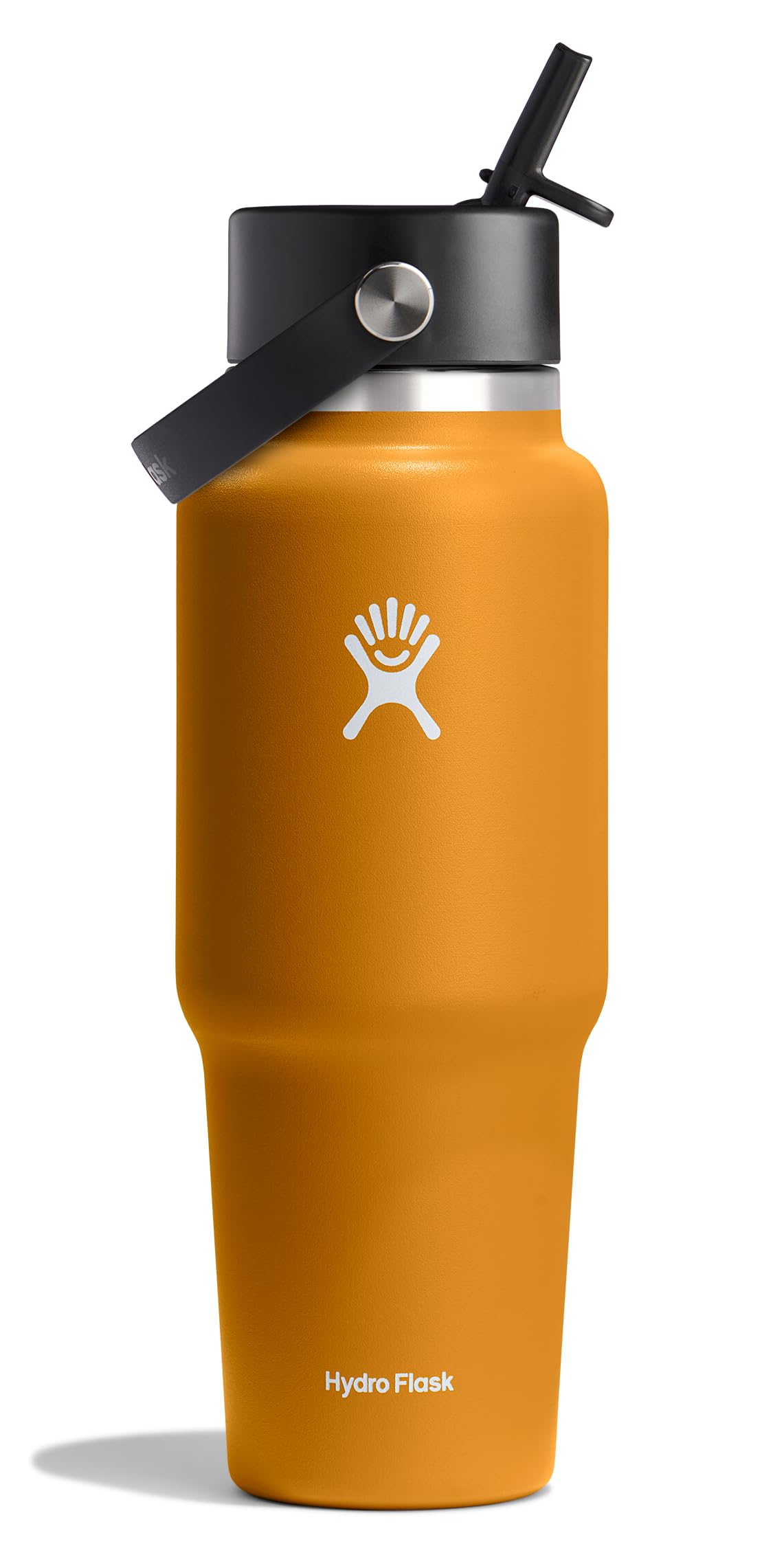 Hydro Flask Travel Water Bottle - Insulated Stainless Steel - Wide Straw Lid, Non Spill, Leakproof in 32 Oz Sandpiper