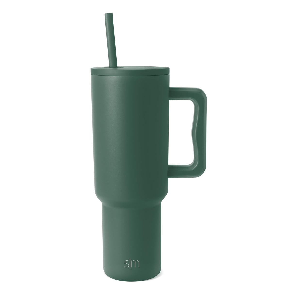 Simple Modern 40 oz Trek Tumbler with Handle and Straw Lid | Cup Holder Friendly Insulated Stainless Steel Travel Mug | Almond Birch