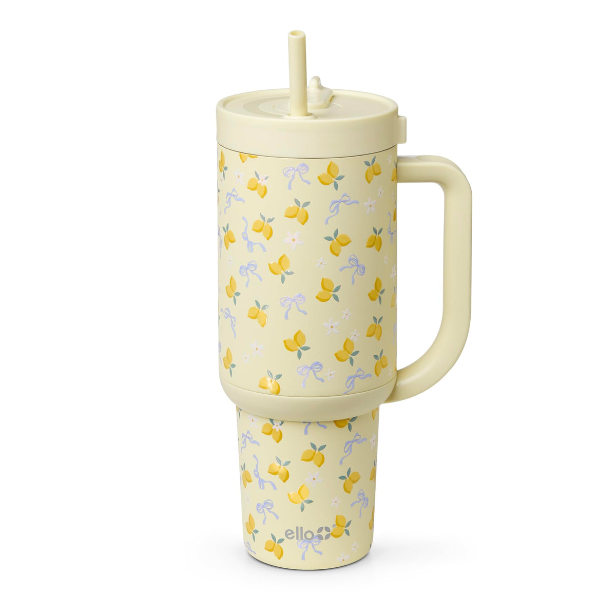 Ello Oasis 30oz Insulated Stainless Steel Tumbler with Straw, Daisies