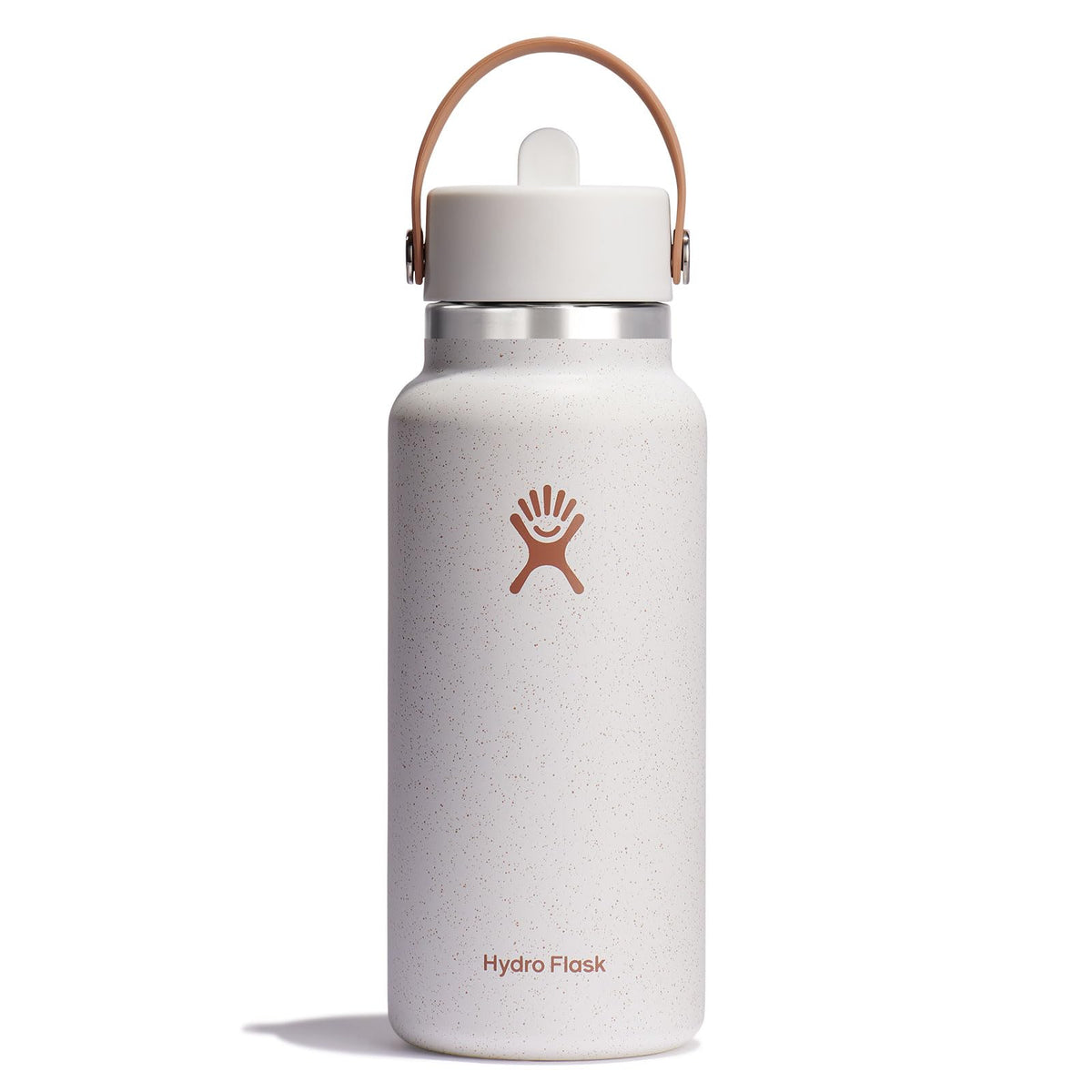 Hydro Flask Water Bottle - Insulated Stainless Steel - Wide Straw Lid, Non Spill, Leakproof in 24 Oz Ivory