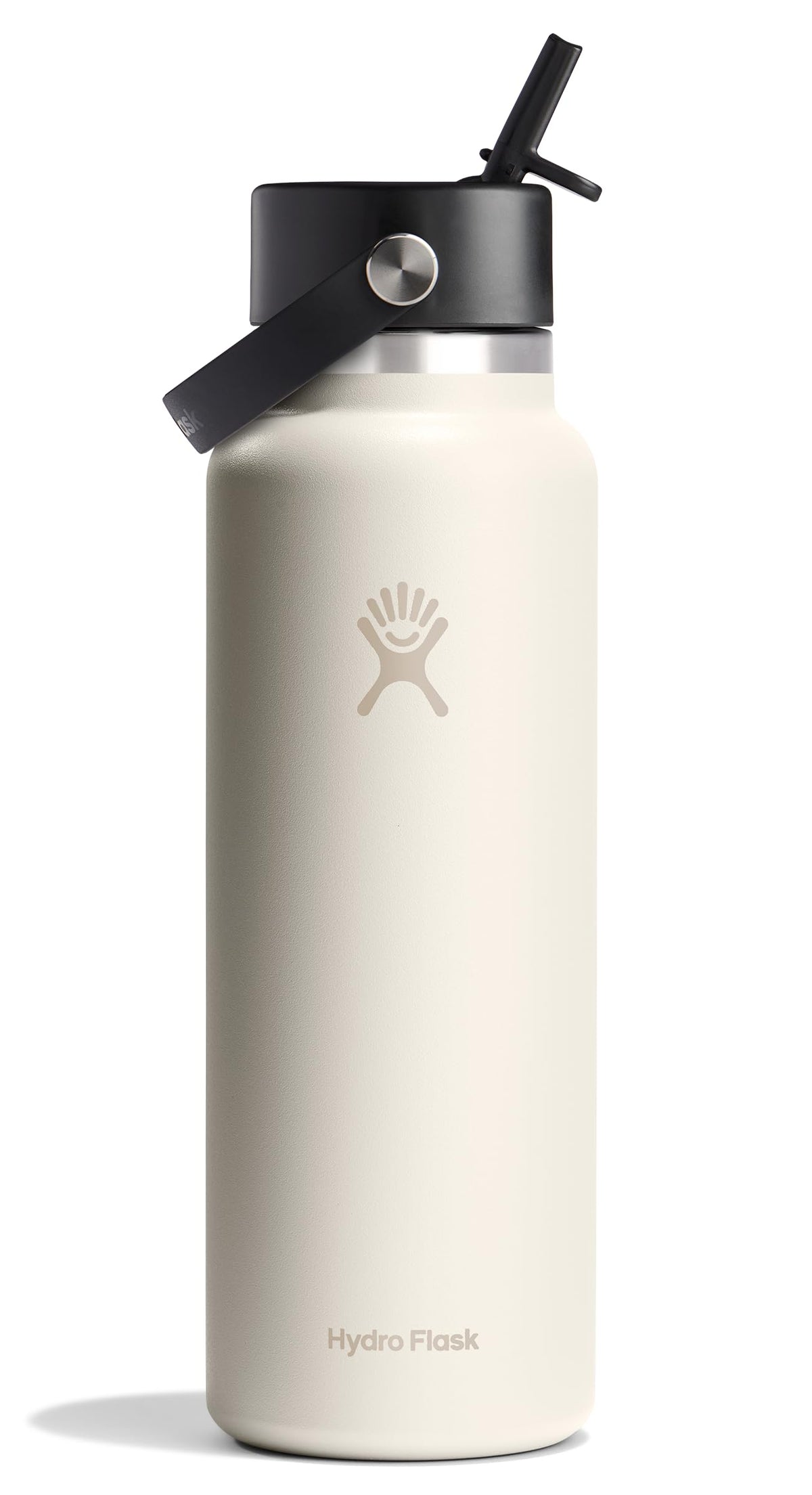 Hydro Flask Water Bottle - Insulated Stainless Steel - Wide Mouth Flex Straw Lid, Non Spill, Leakproof and Refillable in 32 Oz Botanical Bliss Agave