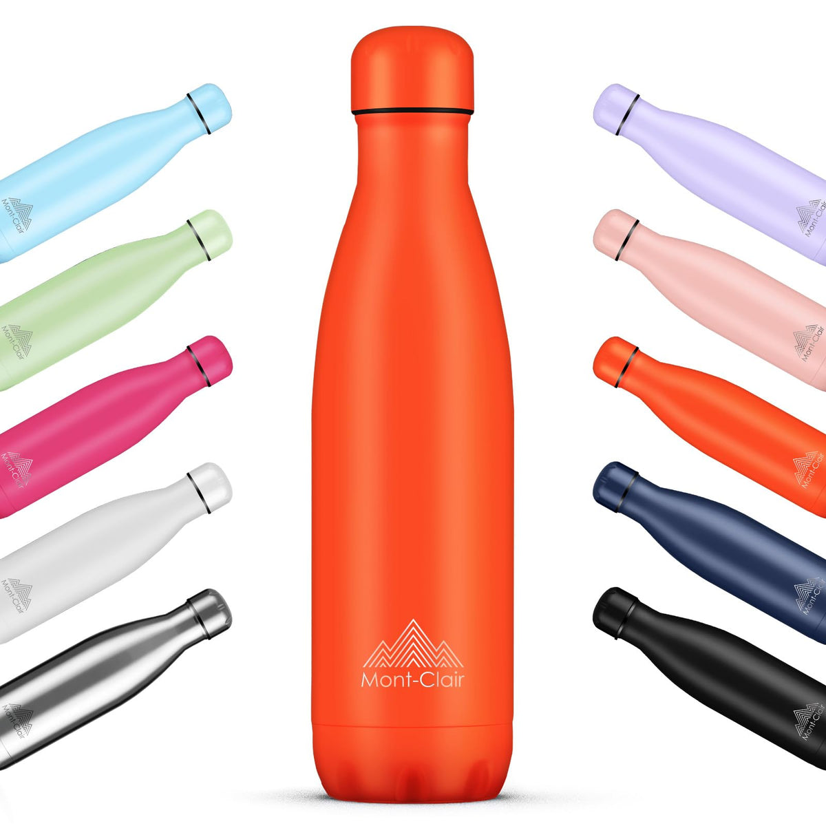 LO Stainless Steel Water Bottle, Vacuum Insulated, Leakproof, 17oz