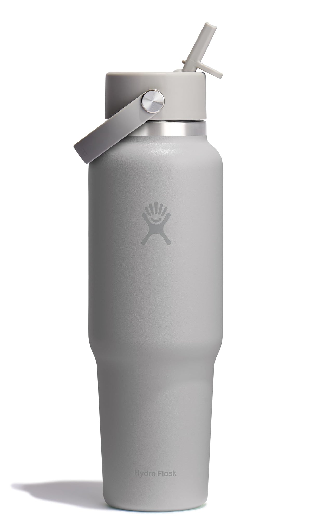 Hydro Flask Travel Water Bottle - Insulated Stainless Steel - Wide Straw Lid, Non Spill, Leakproof in 32 Oz Sandpiper