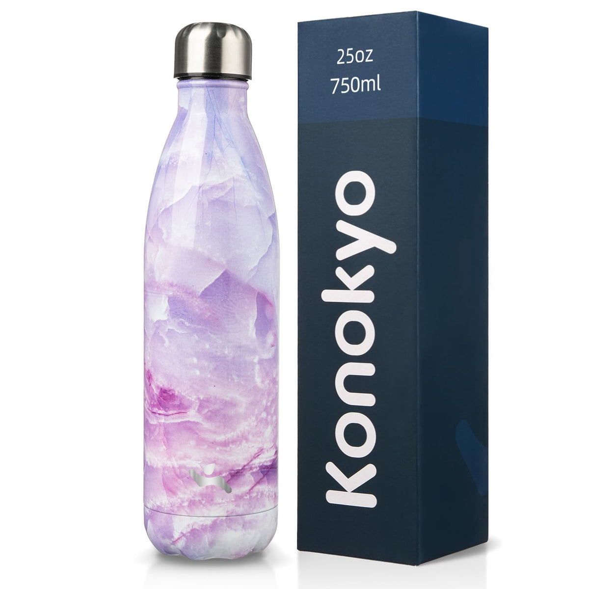 Konokyo 25 oz Insulated Stainless Steel Water Bottle, Blue