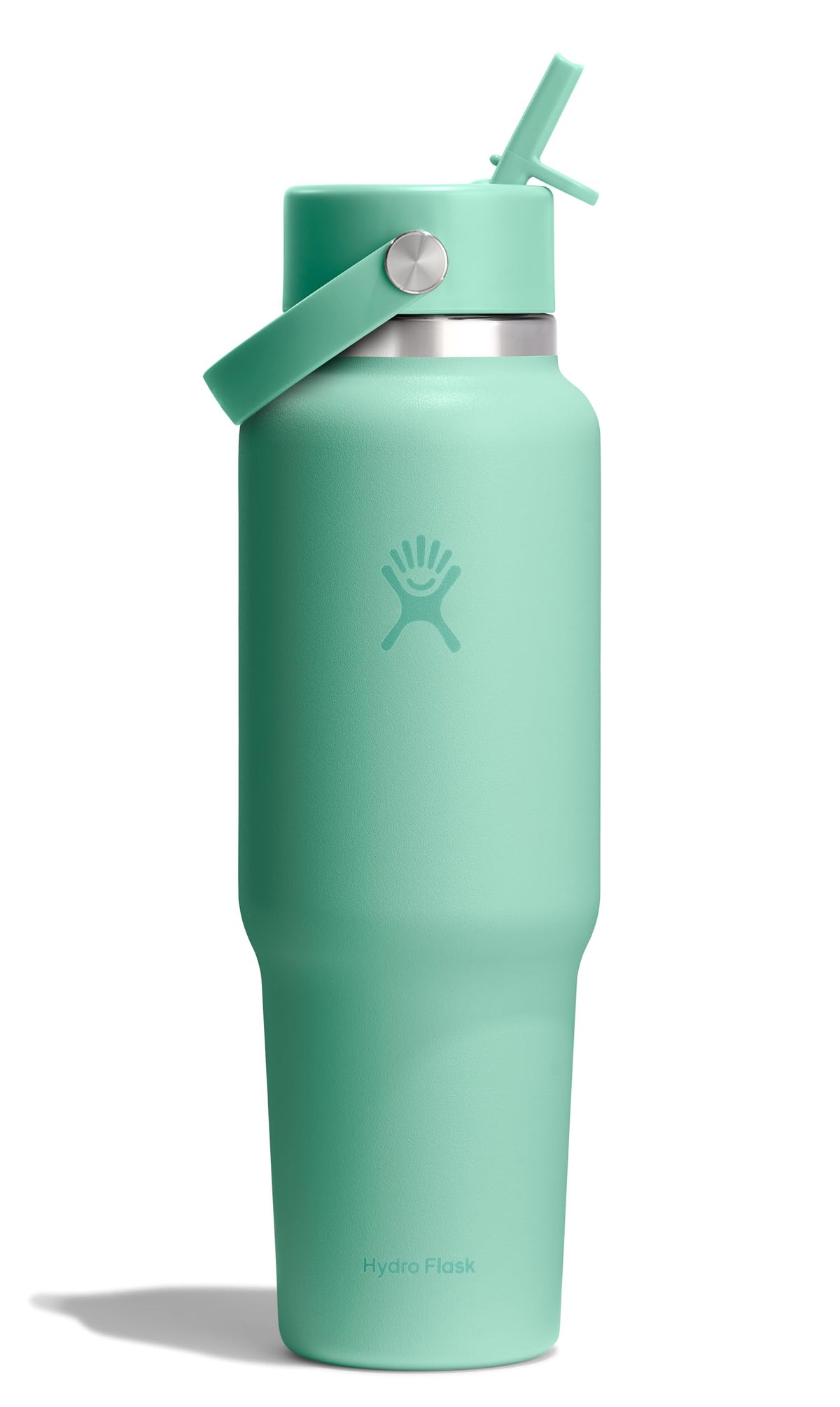 Hydro Flask Travel Water Bottle - Insulated Stainless Steel - Wide Straw Lid, Non Spill, Leakproof in 32 Oz Sandpiper
