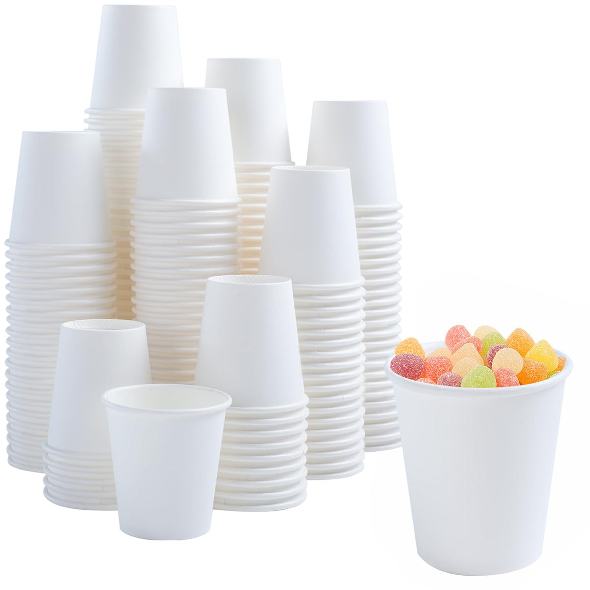 Lamosi 300 Pack Paper Cups 8 oz, Disposable Coffee Cups, Paper Coffee Cups