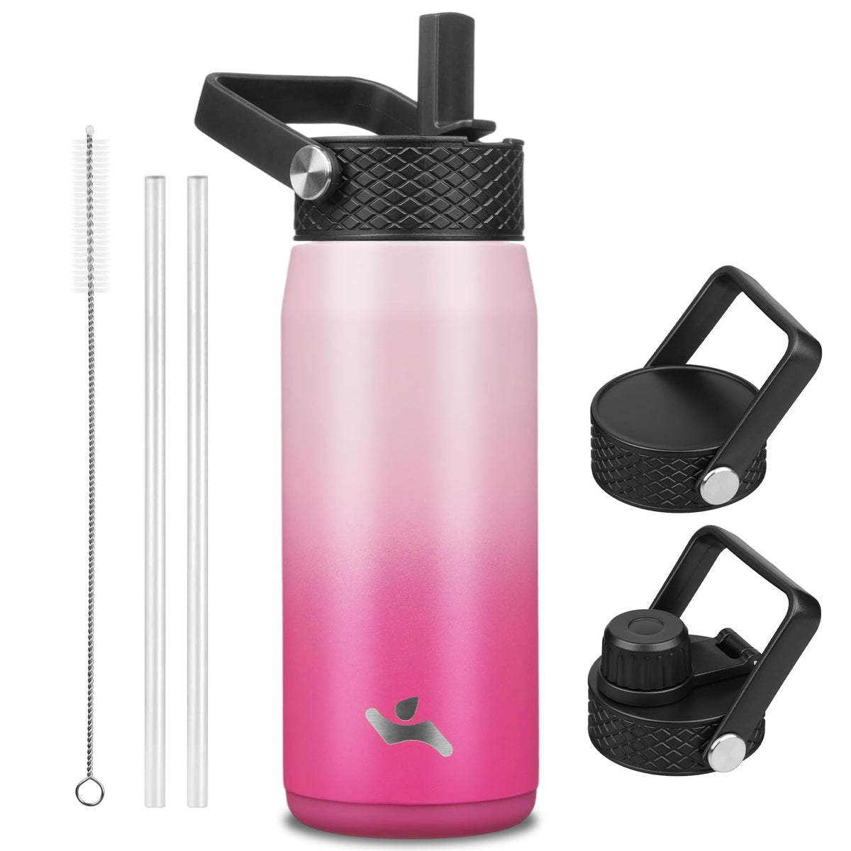 Konokyo 22 oz Insulated Stainless Steel Water Bottle with Straw Lid