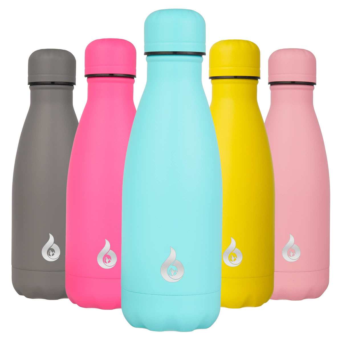 BJPKPK 12 oz Small Water Bottle, Reusable Insulated Stainless Steel Flask