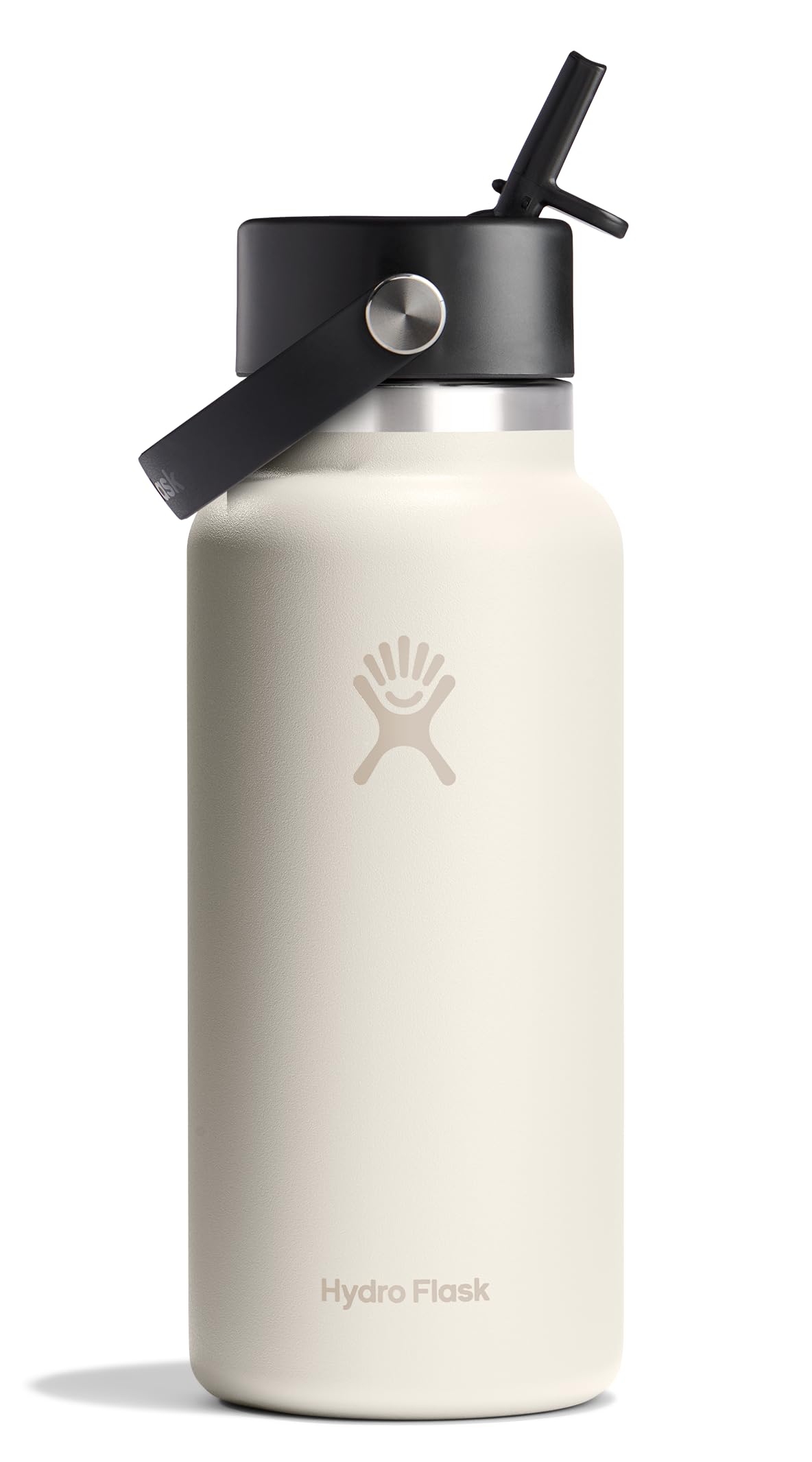 Hydro Flask Water Bottle - Insulated Stainless Steel - Wide Mouth Flex Straw Lid, Non Spill, Leakproof and Refillable in 32 Oz Botanical Bliss Agave