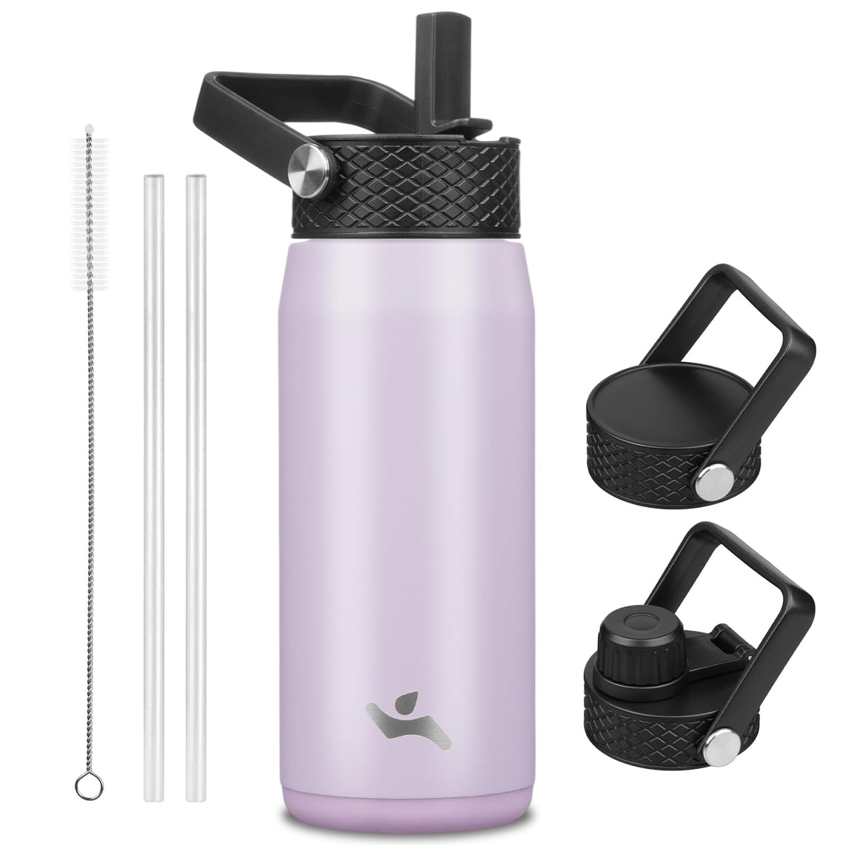 Konokyo 22 oz Insulated Stainless Steel Water Bottle with Straw Lid
