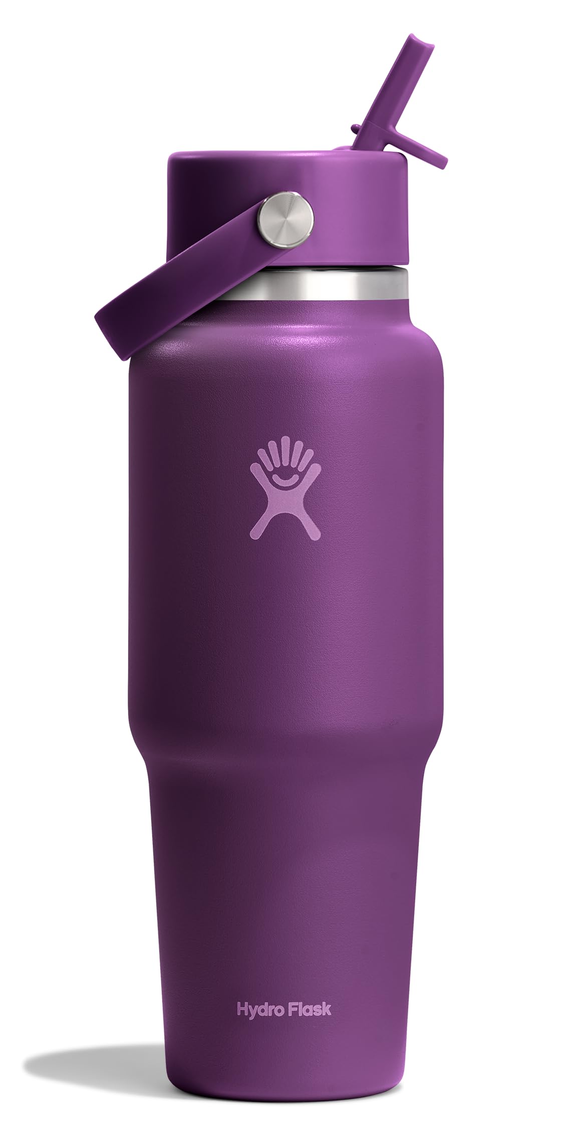 Hydro Flask Travel Water Bottle - Insulated Stainless Steel - Wide Straw Lid, Non Spill, Leakproof in 32 Oz Sandpiper