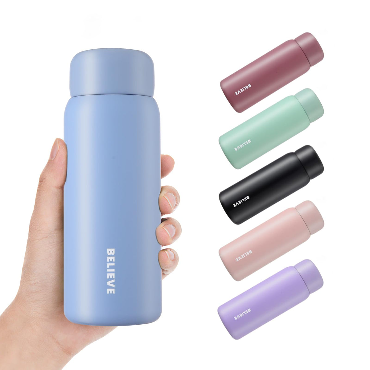 7oz Mini Insulated Water Bottle, Leak-Proof Pocket Size Flask for Hot & Cold Drinks, Portable Small Coffee Cup for Women, Kids, Travel, School & Office