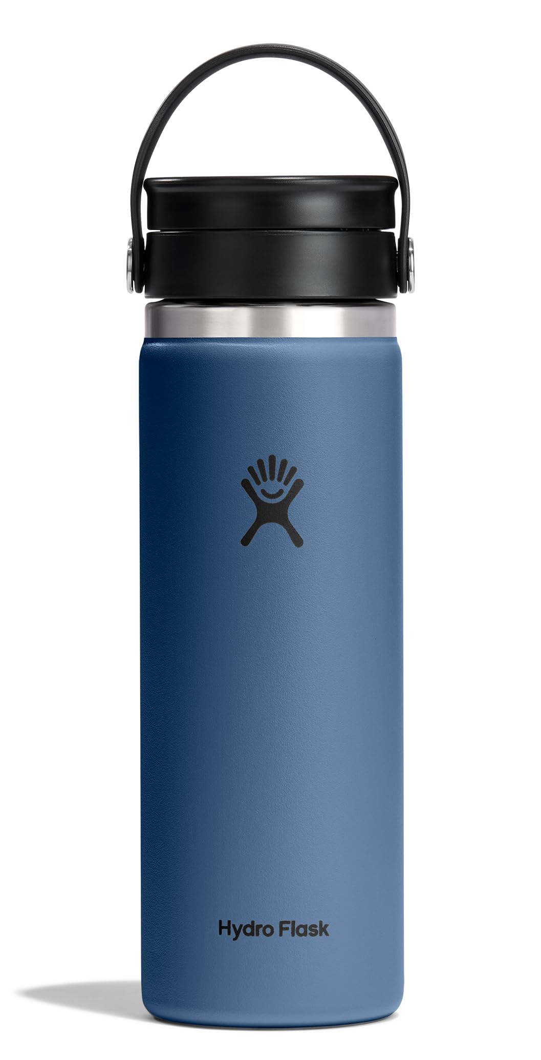 Hydro Flask Water Bottle - Insulated Stainless Steel - Wide Mouth Flex Sip Lid, Non Spill, Leakproof and Refillable in 16 Oz White