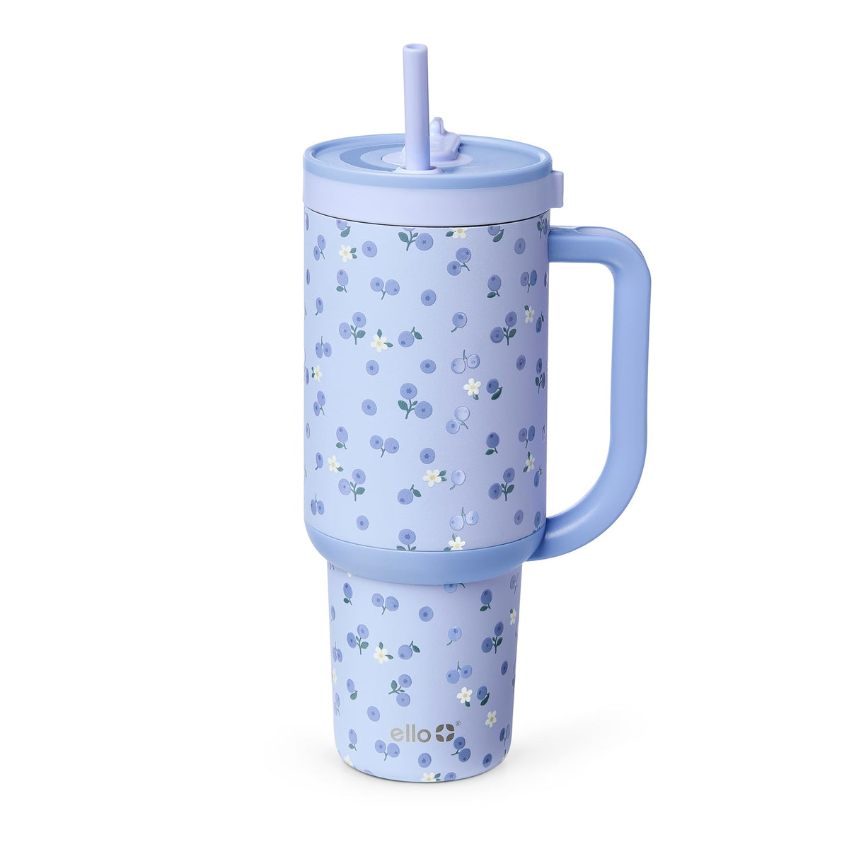 Ello Oasis 30oz Insulated Stainless Steel Tumbler with Straw, Daisies