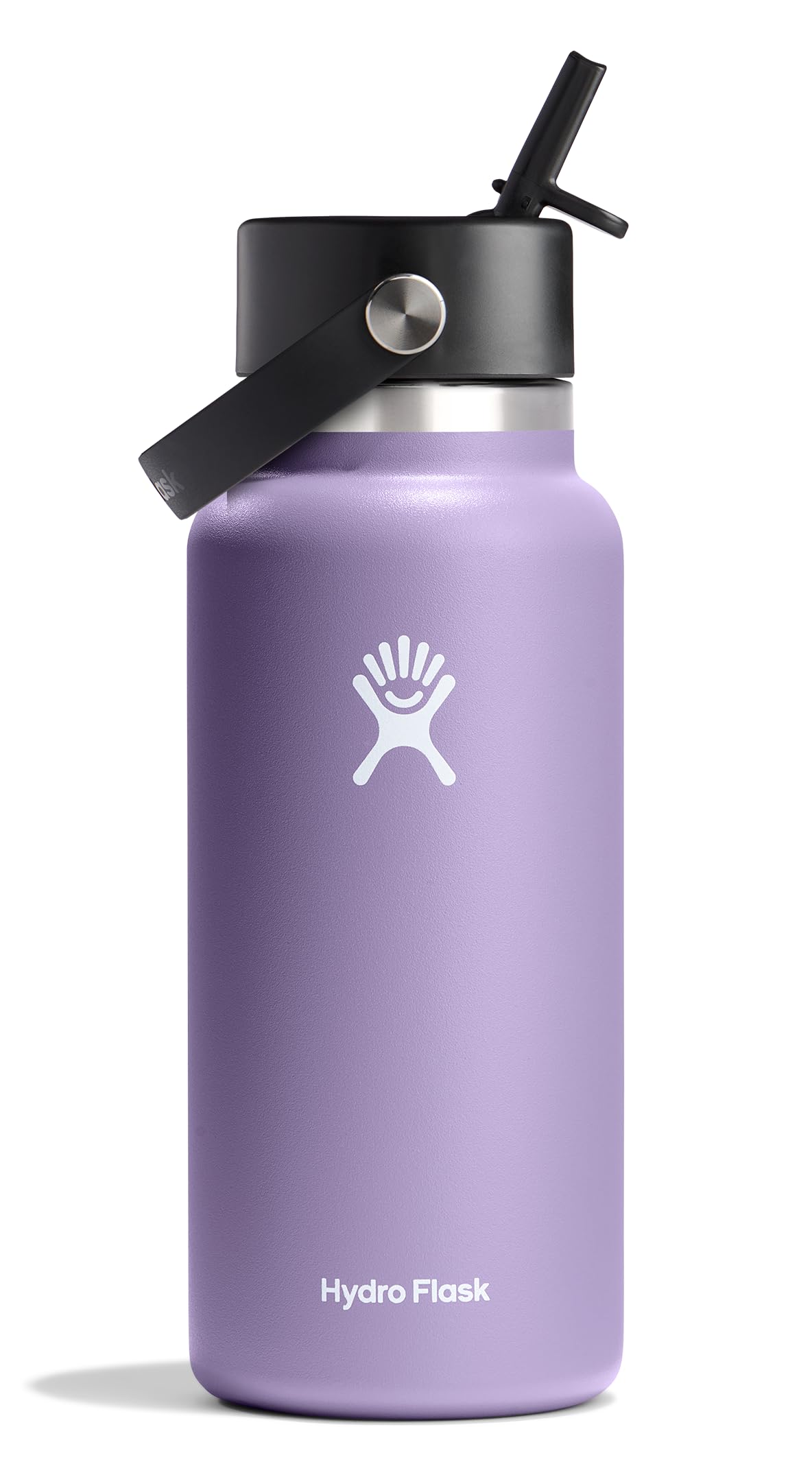 Hydro Flask Water Bottle - Insulated Stainless Steel - Wide Straw Lid, Non Spill, Leakproof in 24 Oz Ivory