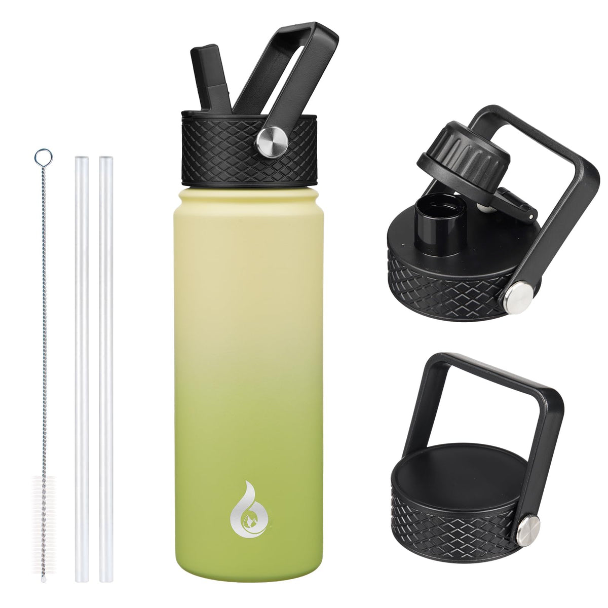 BJPKPK 64oz Insulated Water Bottle, Half Gallon Water Jug with Straw Lid