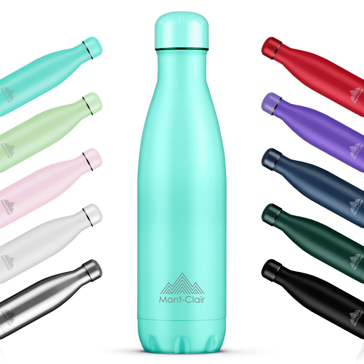LO Stainless Steel Water Bottle, Vacuum Insulated, Leakproof, 17oz