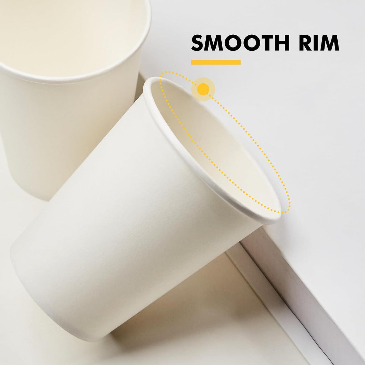 RACETOP 8 oz Disposable Coffee Cups 500 pack, Hot Coffee Cups