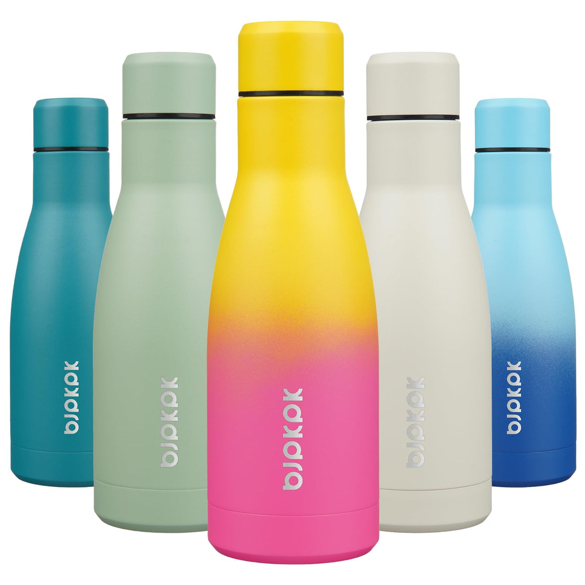 BJPKPK 12 oz Small Mini Water Bottle, Insulated Stainless Steel Flask