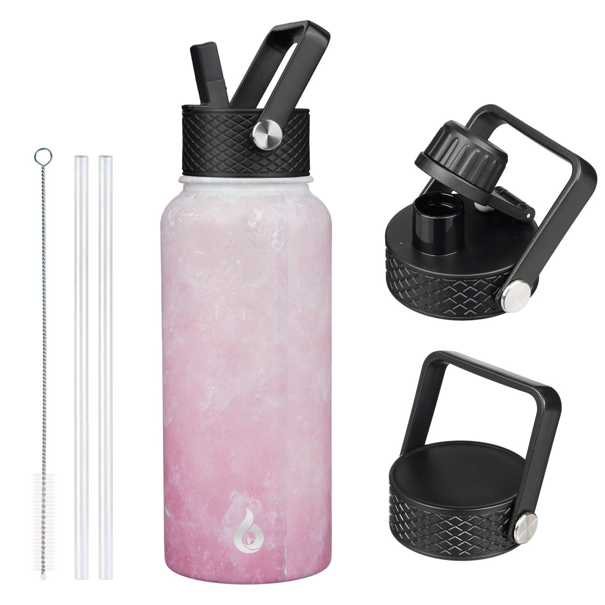 BJPKPK 64oz Insulated Water Bottle, Half Gallon Water Jug with Straw Lid