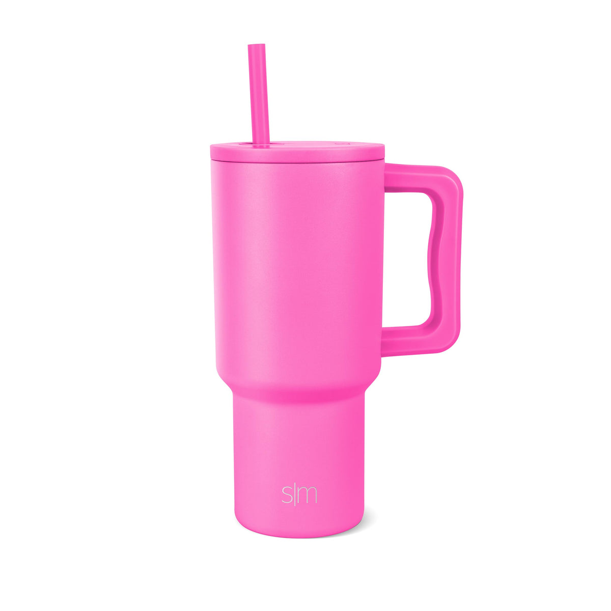 Simple Modern 40 oz Trek Tumbler with Handle and Straw Lid | Cup Holder Friendly Insulated Stainless Steel Travel Mug | Almond Birch