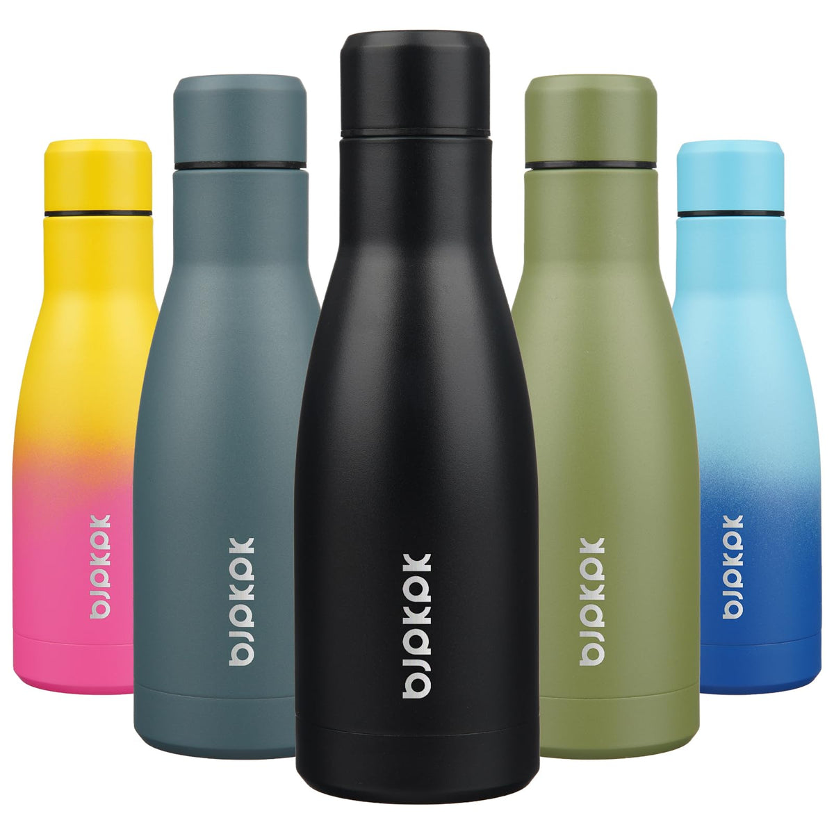 BJPKPK 12 oz Small Mini Water Bottle, Insulated Stainless Steel Flask