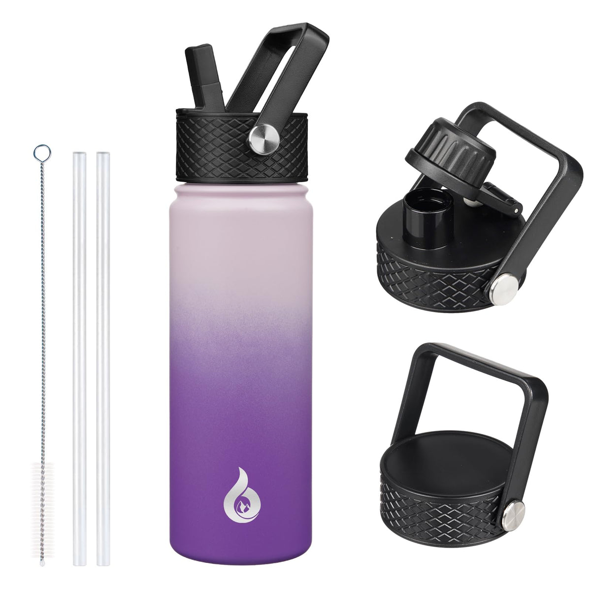 BJPKPK 64oz Insulated Water Bottle, Half Gallon Water Jug with Straw Lid