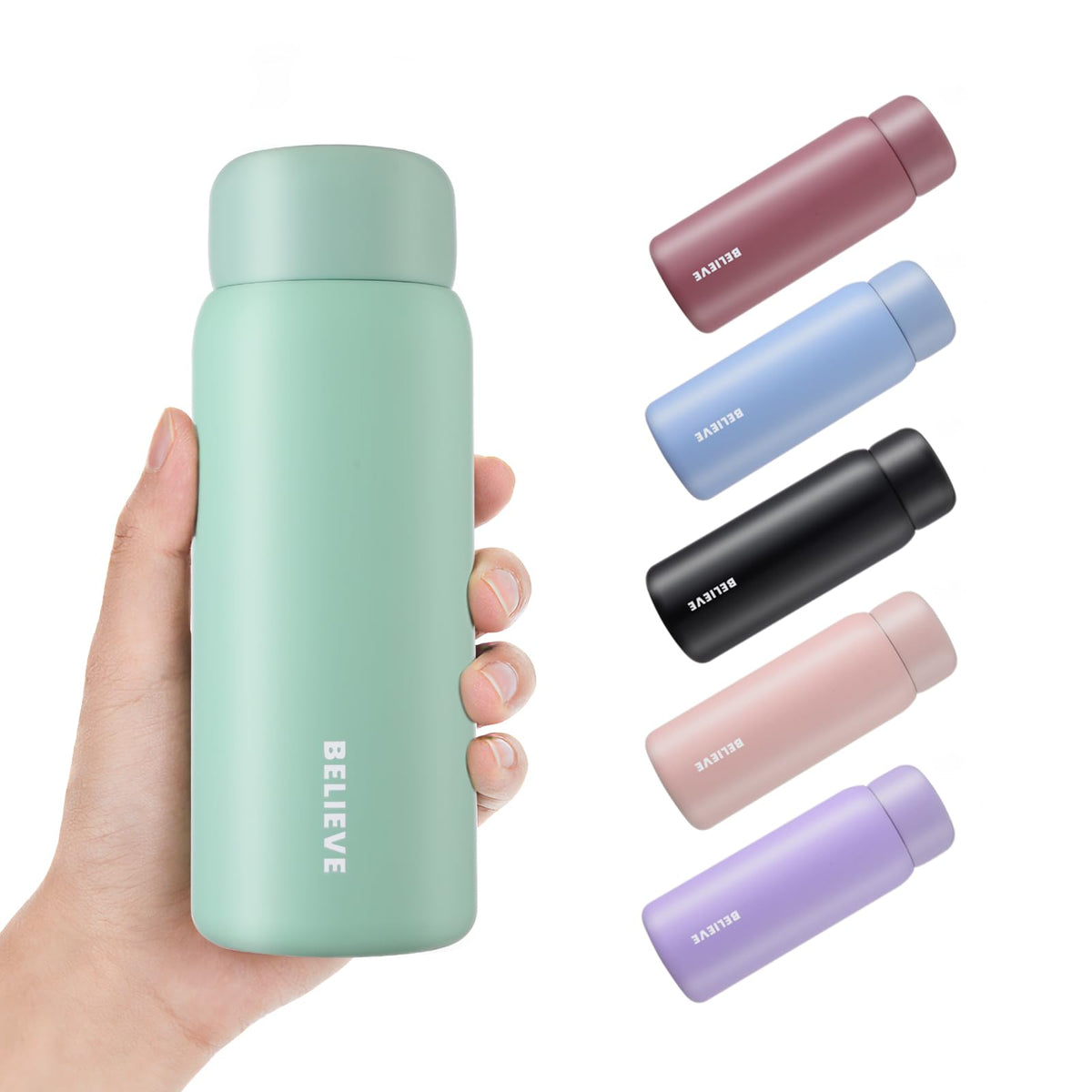 7oz Mini Insulated Water Bottle, Leak-Proof Pocket Size Flask for Hot & Cold Drinks, Portable Small Coffee Cup for Women, Kids, Travel, School & Office