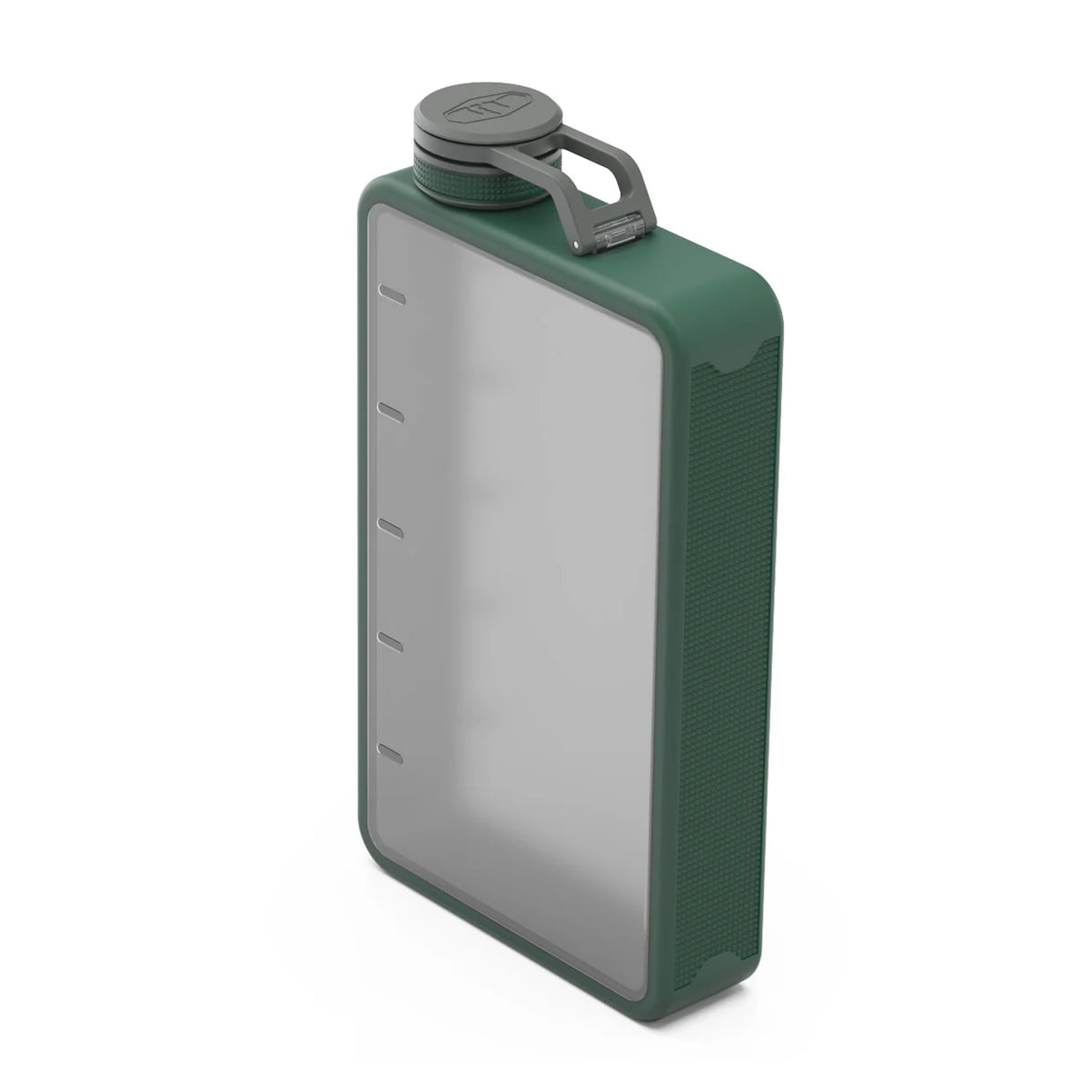 GSI Outdoors Boulder Flask, Shatter-Resistant, Leakproof Hip Flask with Clear Body & Silicone Grip, BPA-Free Bottle for Hiking, Camping & Travel