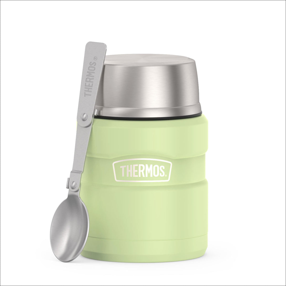 THERMOS Stainless King Food Jar with Handle, 47oz, Matte Stainless Steel