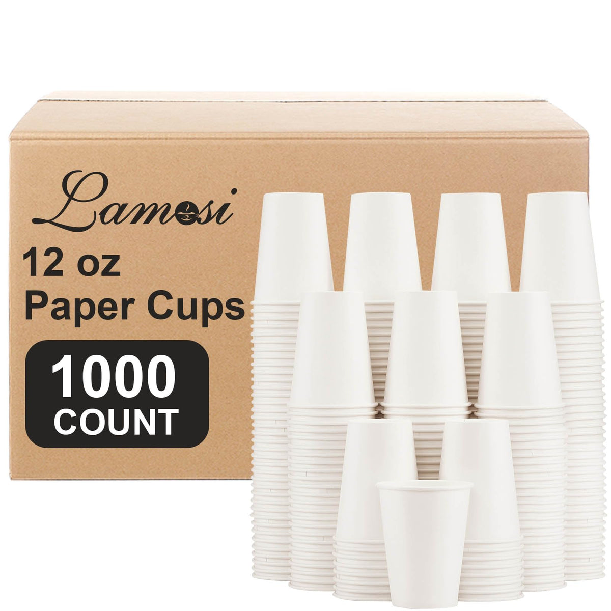 Lamosi 300 Pack Paper Cups 8 oz, Disposable Coffee Cups, Paper Coffee Cups