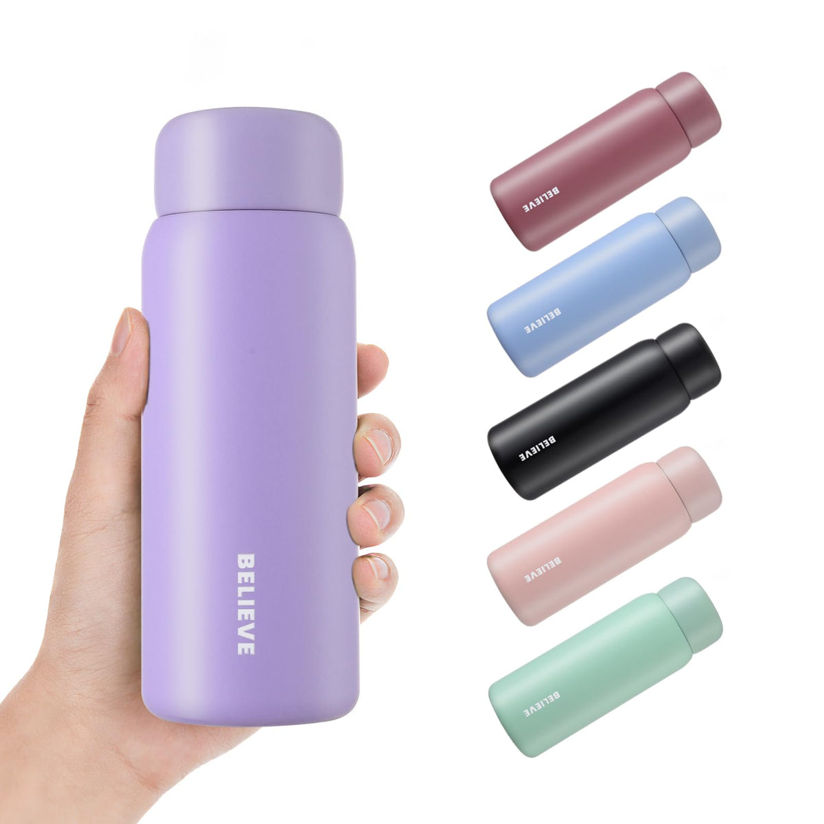7oz Mini Insulated Water Bottle, Leak-Proof Pocket Size Flask for Hot & Cold Drinks, Portable Small Coffee Cup for Women, Kids, Travel, School & Office