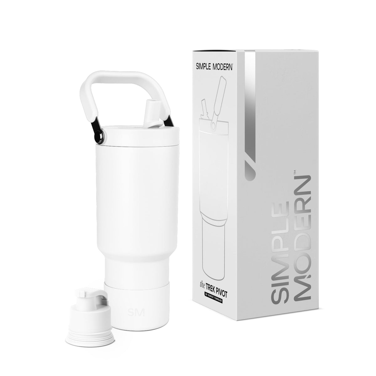 Simple Modern Tumbler with Handle, Water Jug | 40oz | Gray