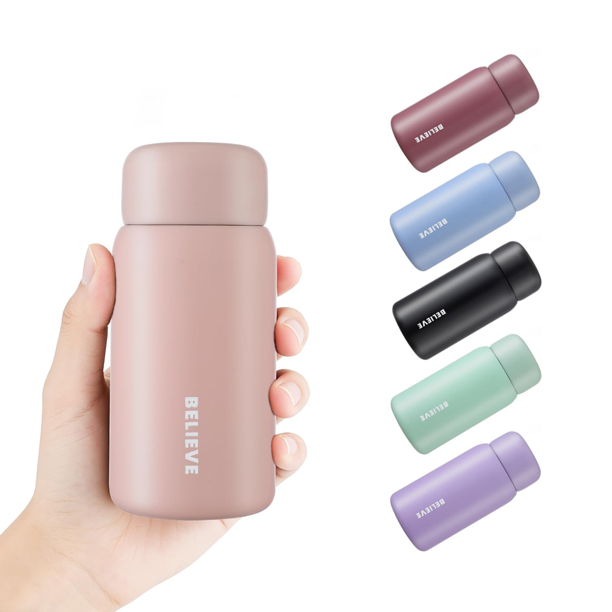 7oz Mini Insulated Water Bottle, Leak-Proof Pocket Size Flask for Hot & Cold Drinks, Portable Small Coffee Cup for Women, Kids, Travel, School & Office