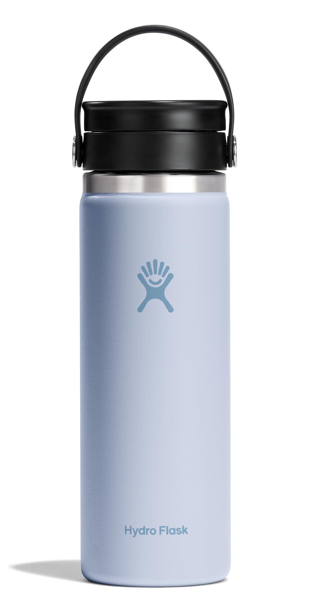 Hydro Flask Water Bottle - Insulated Stainless Steel - Wide Mouth Flex Sip Lid, Non Spill, Leakproof and Refillable in 16 Oz White