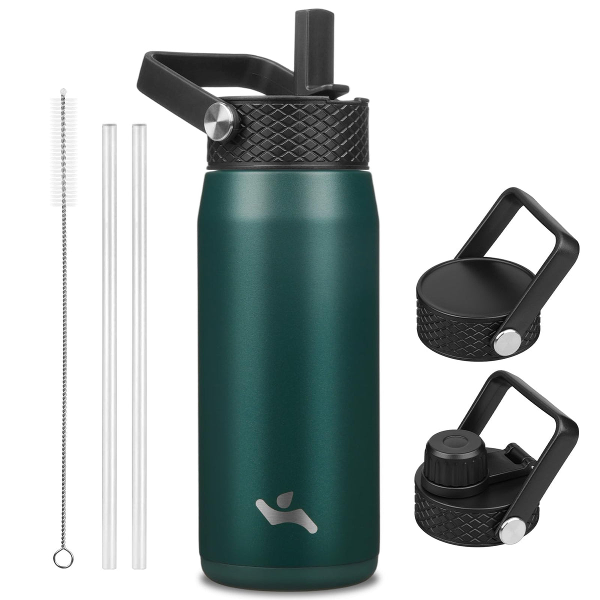 Konokyo 22 oz Insulated Stainless Steel Water Bottle with Straw Lid