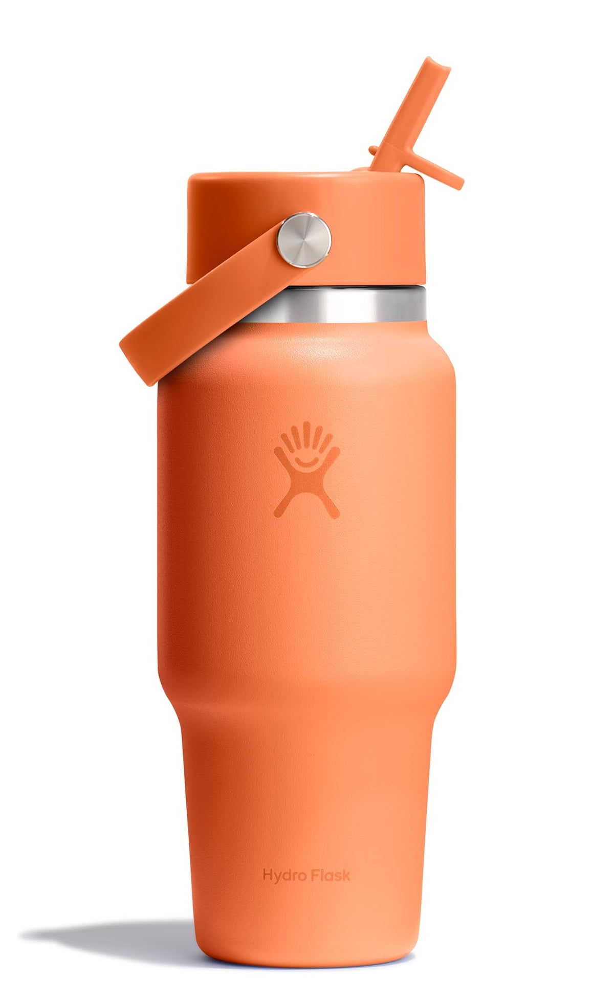Hydro Flask Travel Water Bottle - Insulated Stainless Steel - Wide Straw Lid, Non Spill, Leakproof in 32 Oz Sandpiper