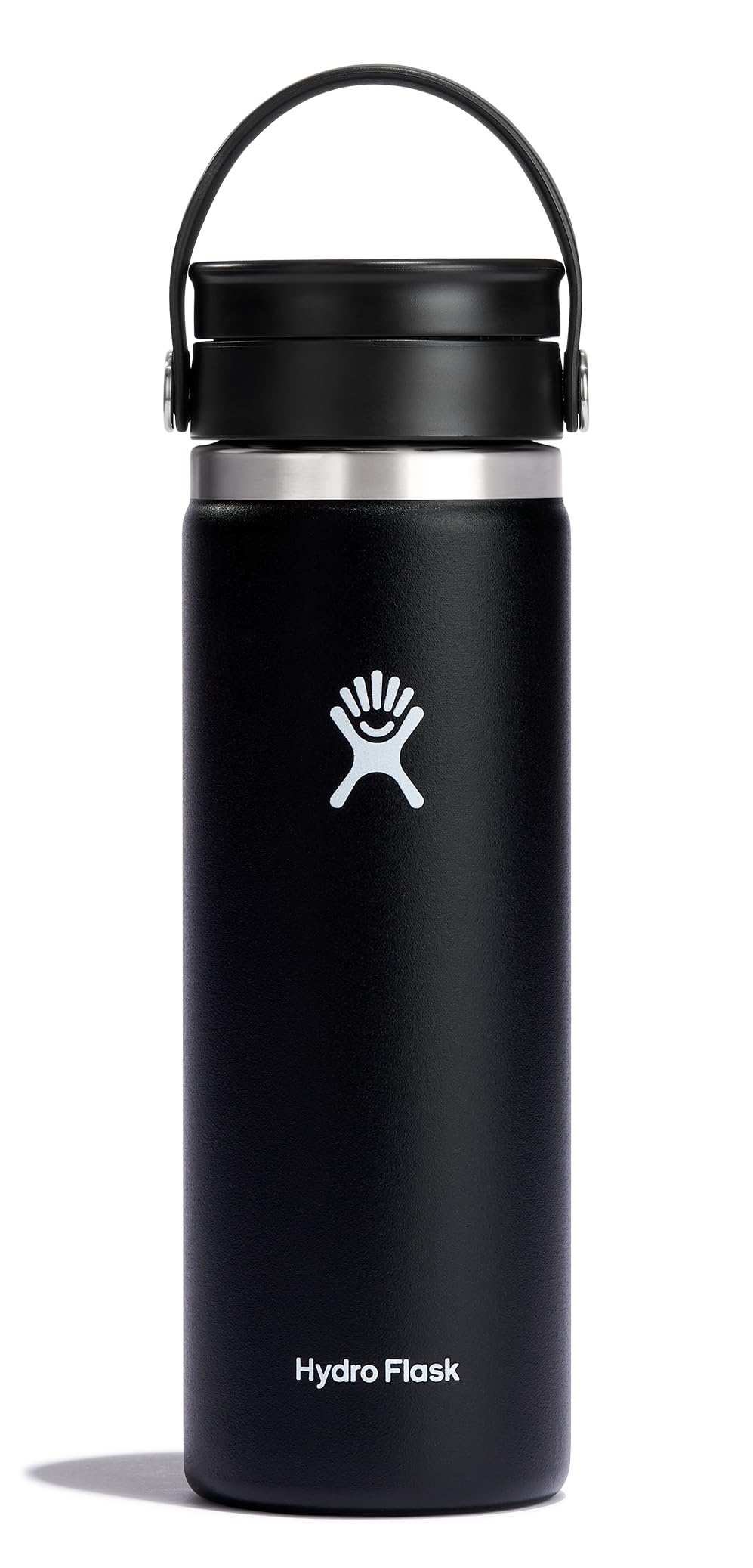 Hydro Flask Water Bottle - Insulated Stainless Steel - Wide Mouth Flex Sip Lid, Non Spill, Leakproof and Refillable in 16 Oz White