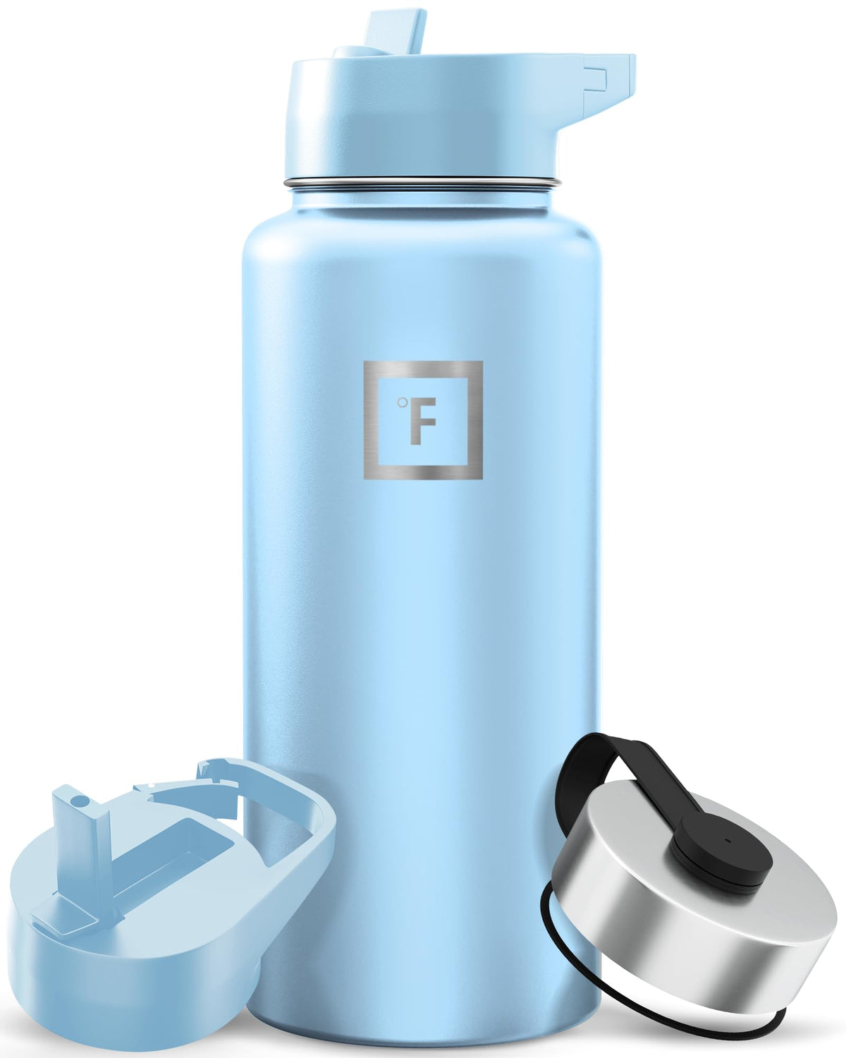 IRON °FLASK 24 oz Wide Mouth Water Bottle with Straw