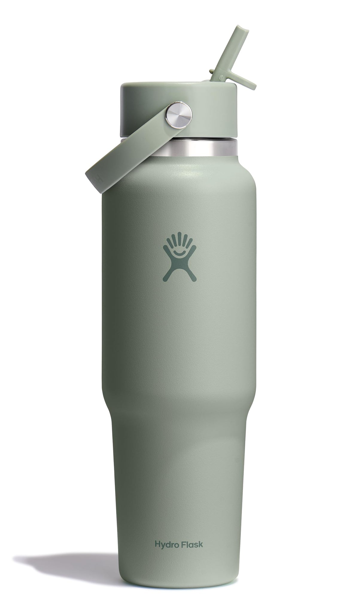 Hydro Flask Travel Water Bottle - Insulated Stainless Steel - Wide Straw Lid, Non Spill, Leakproof in 32 Oz Sandpiper