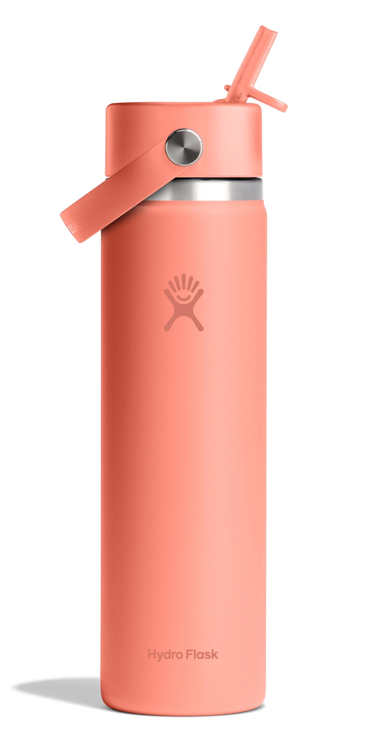 Hydro Flask Water Bottle - Insulated Stainless Steel - Wide Straw Lid, Non Spill, Leakproof in 24 Oz Ivory